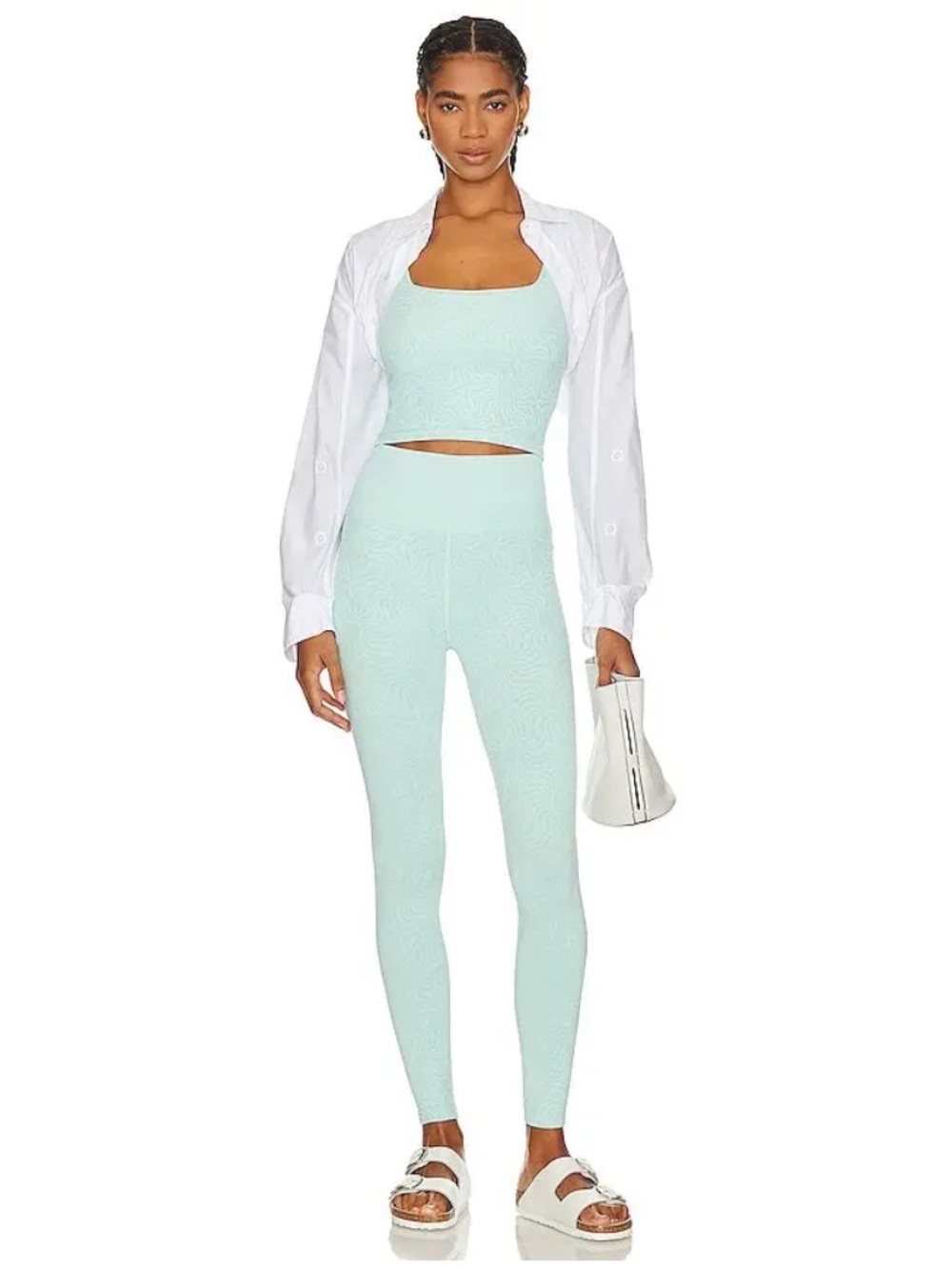 Spiritual Gangster Light Mint Green High-Rise Leggings - Picture 4 of 7